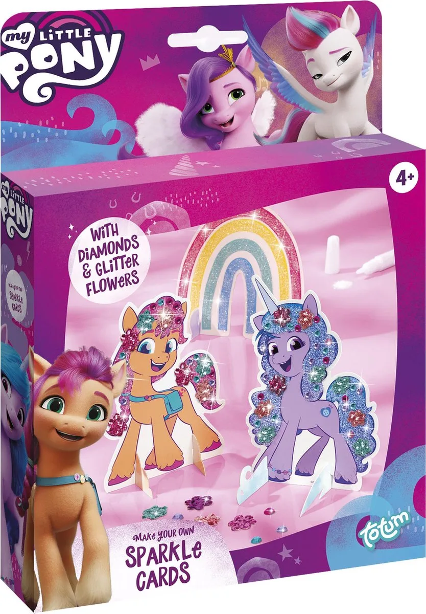 My Little Pony Totum knutselset - Mijn Eerste Diamant creaties knutselset diamond painting junior creatief speelgoed van Totum in My Little Pony diamond painting – productfoto