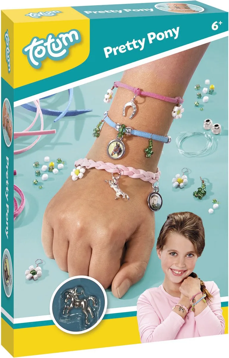 Paarden-bedelarmbandjes maken - 3 stuks - Speelgoed Kinderen - Knutselen - Voor meisjes - Vanaf 6 jaar by Totum in Pretty Pony – product photo