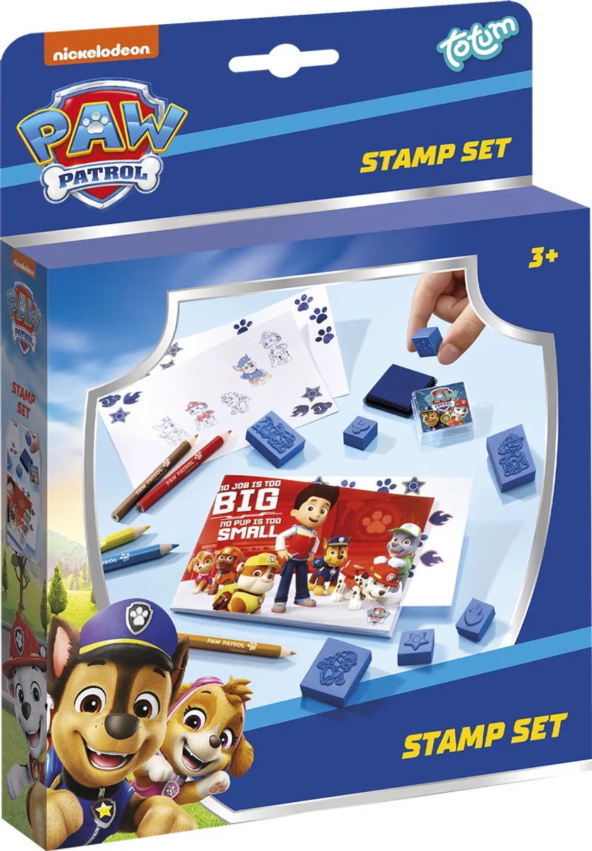 PAW Patrol Totum Stempel en Kleurset - junior knutselset incl. kleurpotloden en stempelboekje | speelgoed vanaf 3 jaar meisjes en jongens von Totum in PAW Patrol Stempel en Kleurset – Produktfoto