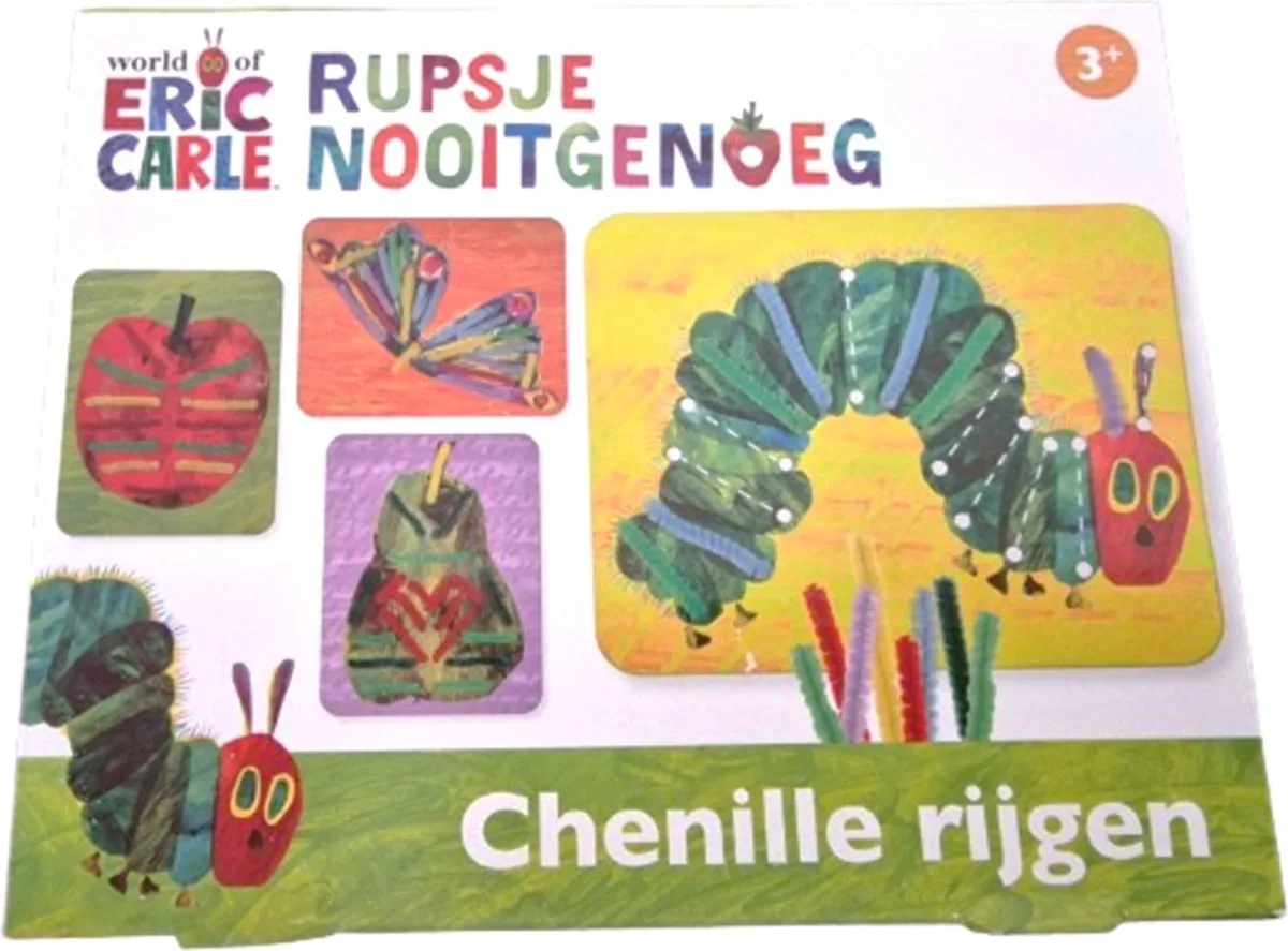 Rupsje Nooitgenoeg Chenille rijgen - Met 4 afbeeldingen - Inclusief draad met kleur - Hobbypakket voor kinderen vanaf 3 jaar de Totum – photo du produit