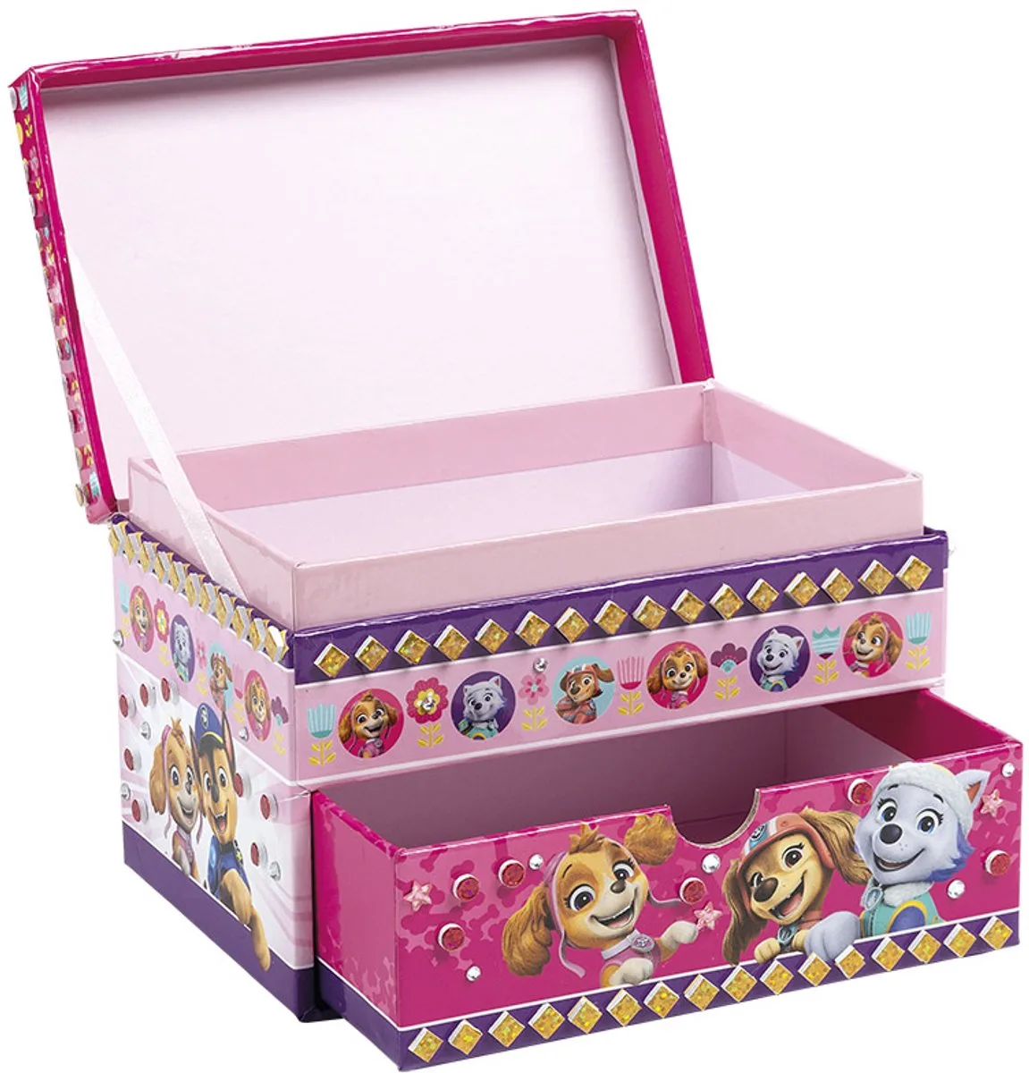 Sieradendoosje versieren - Met mozaïek - 15 x 10 x 10 cm - Speelgoed Kinderen - Knutselen - Voor meisjes en jongens - Ook voor kleuters - Vanaf 3 jaar von Totum in Paw Patrol – Produktfoto