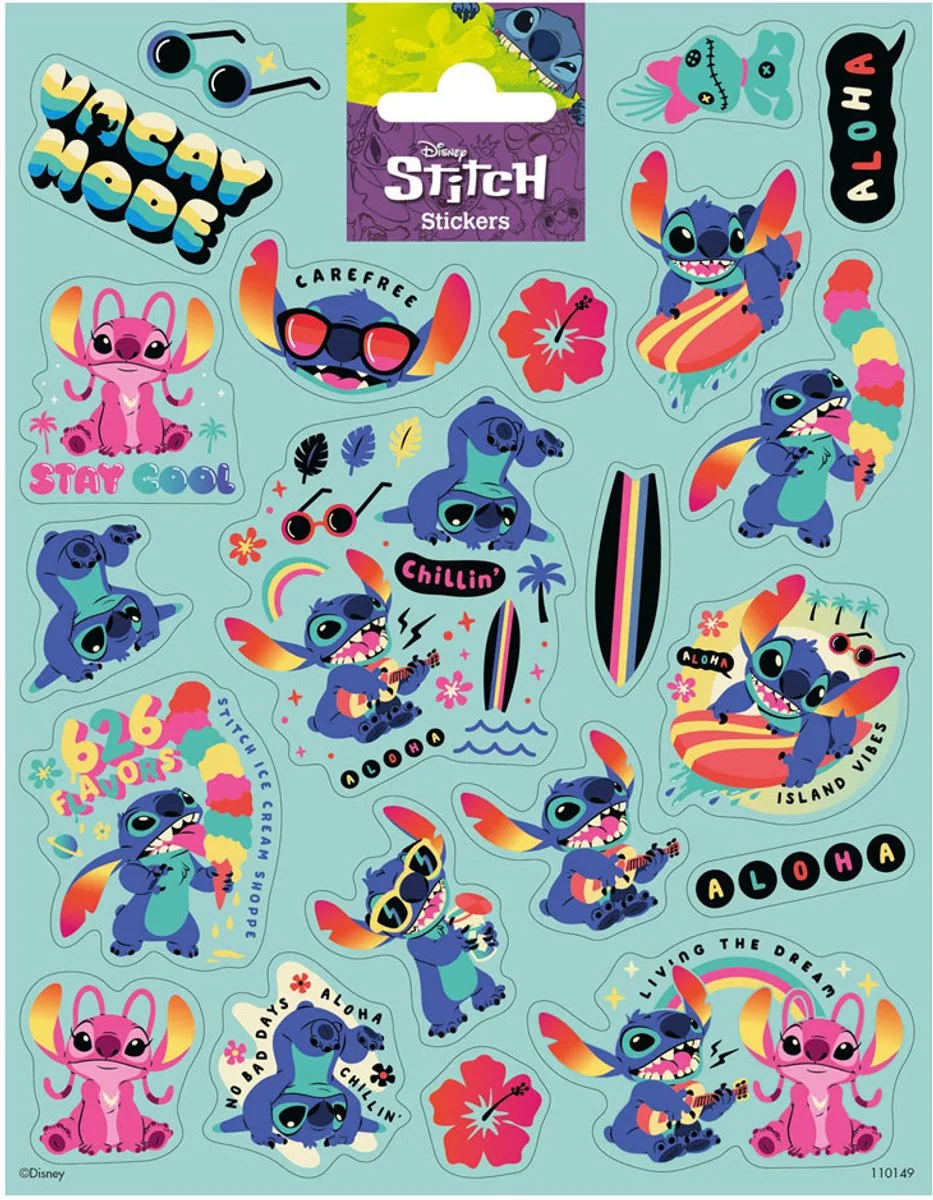 Stickervel Groot Stitch van Totum in Meerkleurig – productfoto