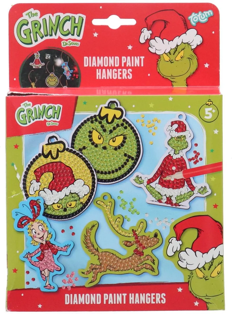 The Grinch Diamond Painting hangers maken - 5 stuks - 1000+ steentjes in 7 kleuren - Speelgoed Kinderen - Knutselen - Voor meisjes en jongens - Vanaf 5 jaar by Totum in Multicolour – product photo