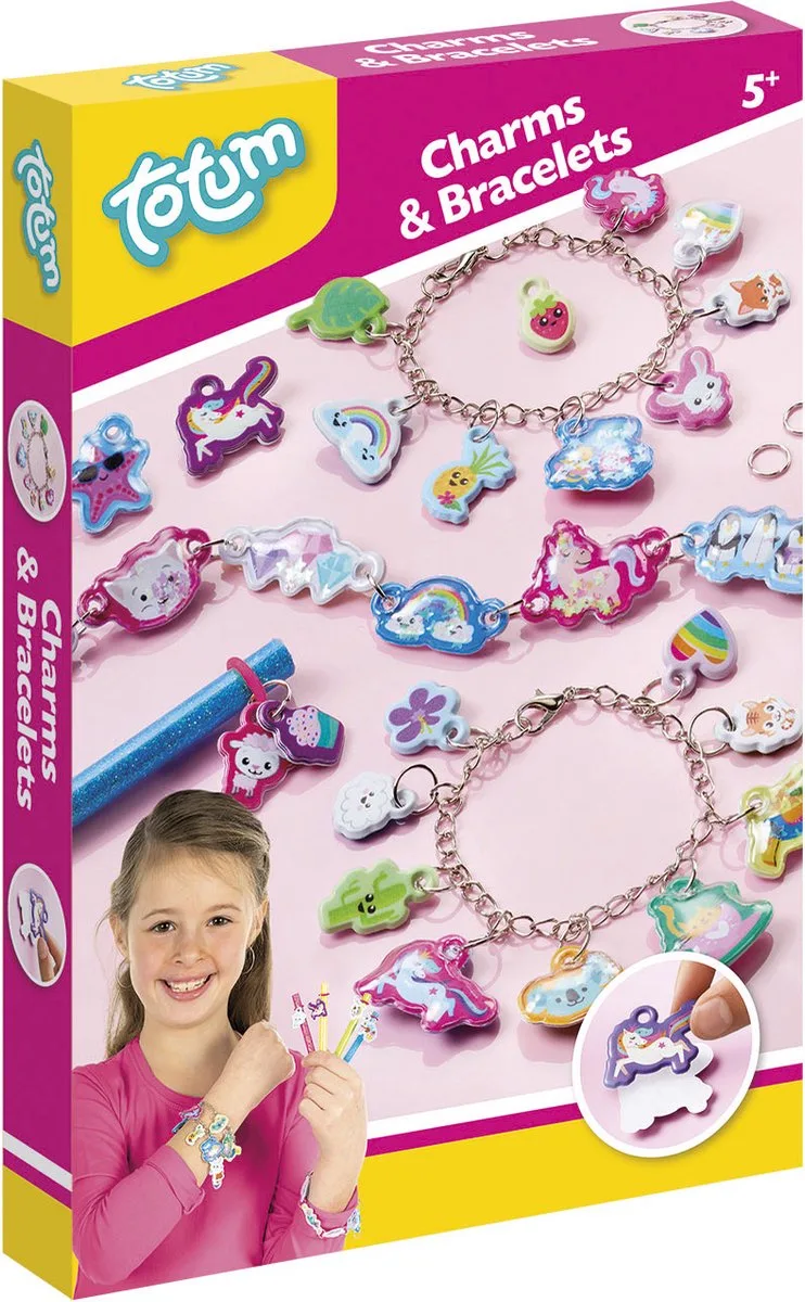 Totum 3 dieren bedel armbandjes maken meer dan 50 bedels met vrolijke dieren en figuren knutselen sieradenset speelgoed meisjes från Totum i Kawaïi bedelarmbandjes – produktbild
