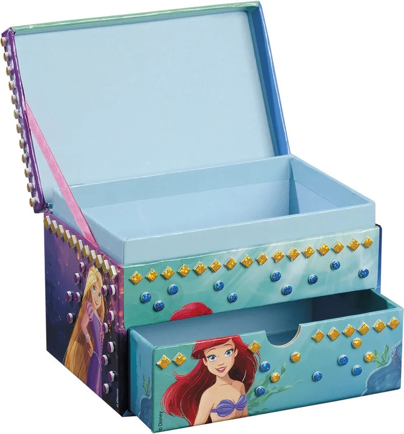Totum - prinsessen sieraden doosje juwelenkistje versieren met mozaïek - speelgoed meisjes knutselset vanaf 3 jaar by Totum in Disney Princess – product photo