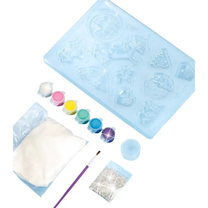 Unicorn gips gieten schilderen model & paint 10 gipsfiguren maken incl. 5 kleuren verf en penseel - knutselset cadeau tip speelgoed meisjes en jongens vanaf 5 jaar by Totum in Unicorn gipsset – product photo 2 of 2