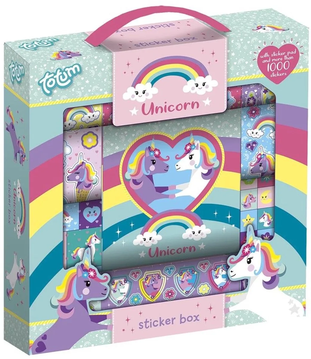 Unicorn Stickerbox 1000+ van Totum in Unicorn – productfoto