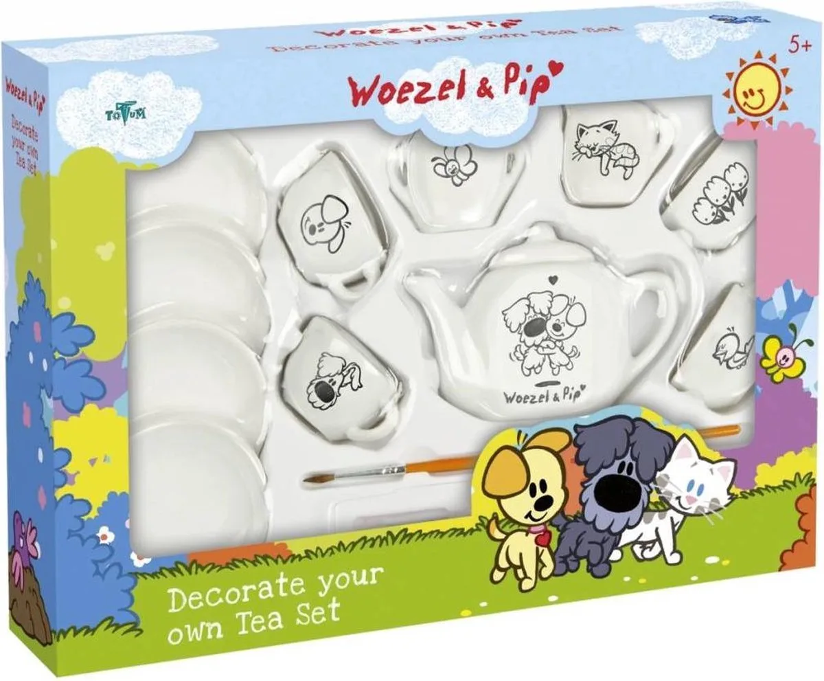 Woezel & Pip Theeservies beschilderen de Totum en Blanc – photo du produit
