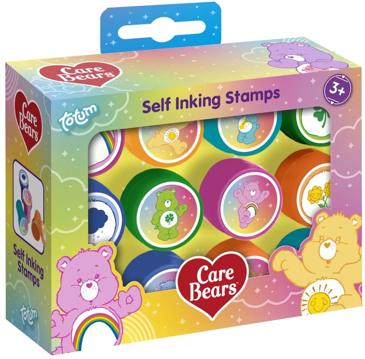 Zelfinktende stempels - 12 stuks - Speelgoed Kinderen - Knutselen - Voor meisjes en jongens - Ook voor kleuters - Vanaf 3 jaar van Totum in Care Bears – productfoto