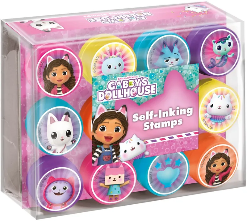 Zelfinktende stempels - 12 stuks - Speelgoed Kinderen - Knutselen - Voor meisjes - Ook voor kleuters - Vanaf 3 jaar by Totum in Gabby's Poppenhuis – product photo
