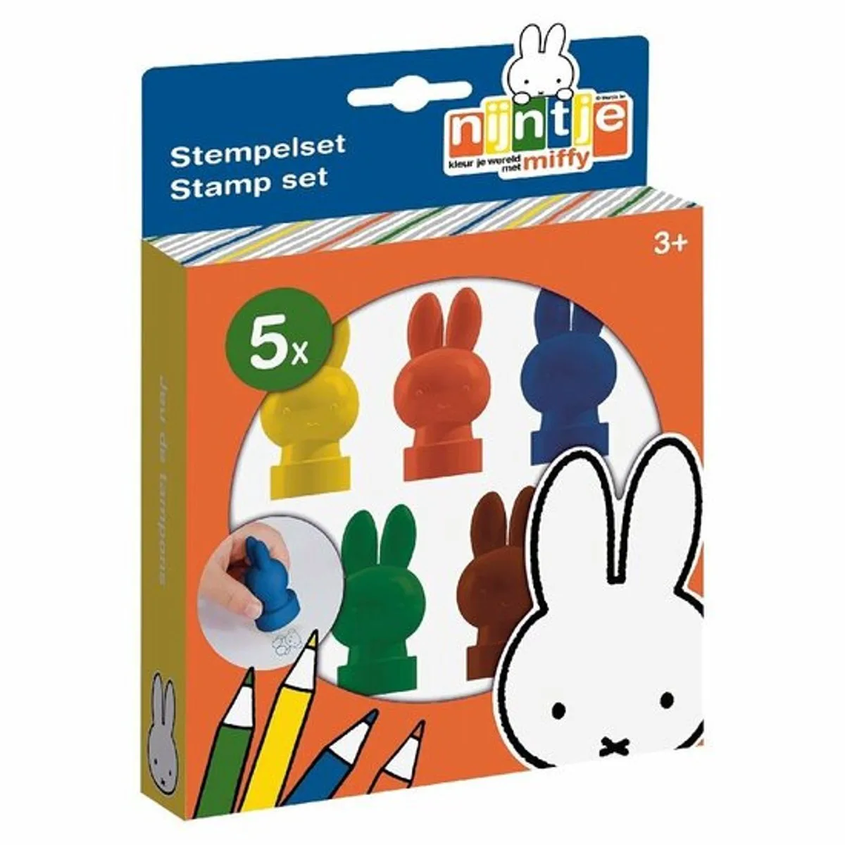 Zelfinktende stempels - 5 stuks - Peuter en kleuter speelgoed - Knutselen - Voor meisjes en jongens - Vanaf 3 jaar - Speelgoed kinderen van Totum in Nijntje – productfoto