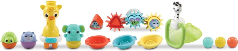 Baby 6-in-1 Waterpret Badset - Badspeelgoed - Babyspeelgoed - 15 Onderdelen - Speelgoed 1 Jaar by VTech in Multicolour – product photo