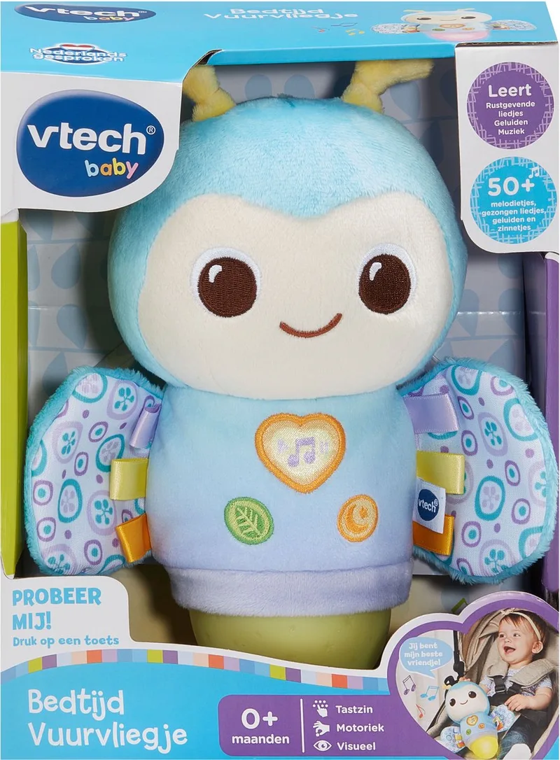Baby Bedtijd Vuurvliegje - Interactieve Knuffel - Nachtlampje - 50+ Melodietjes, Liedjes, Geluiden en Zinnetjes van VTech in Blauw – productfoto