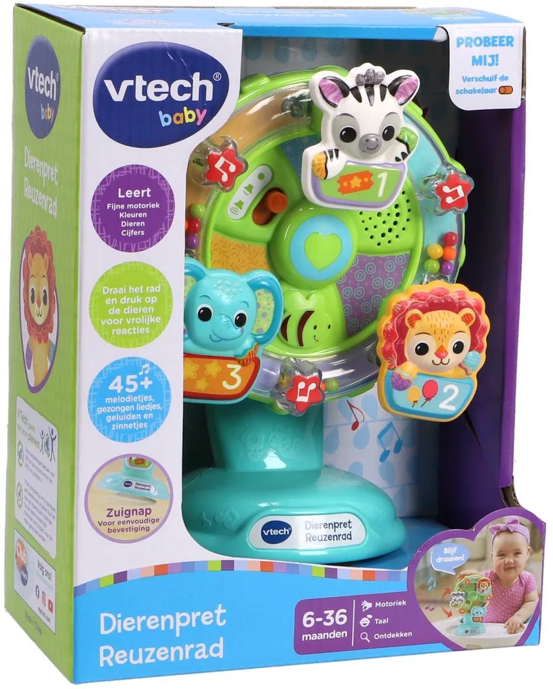 Baby Dierenpret Reuzenrad Activity-Center - Interactief Speelgoed - Cadeau - 6 tot 36 Maanden von VTech in Mehrfarbig – Produktfoto