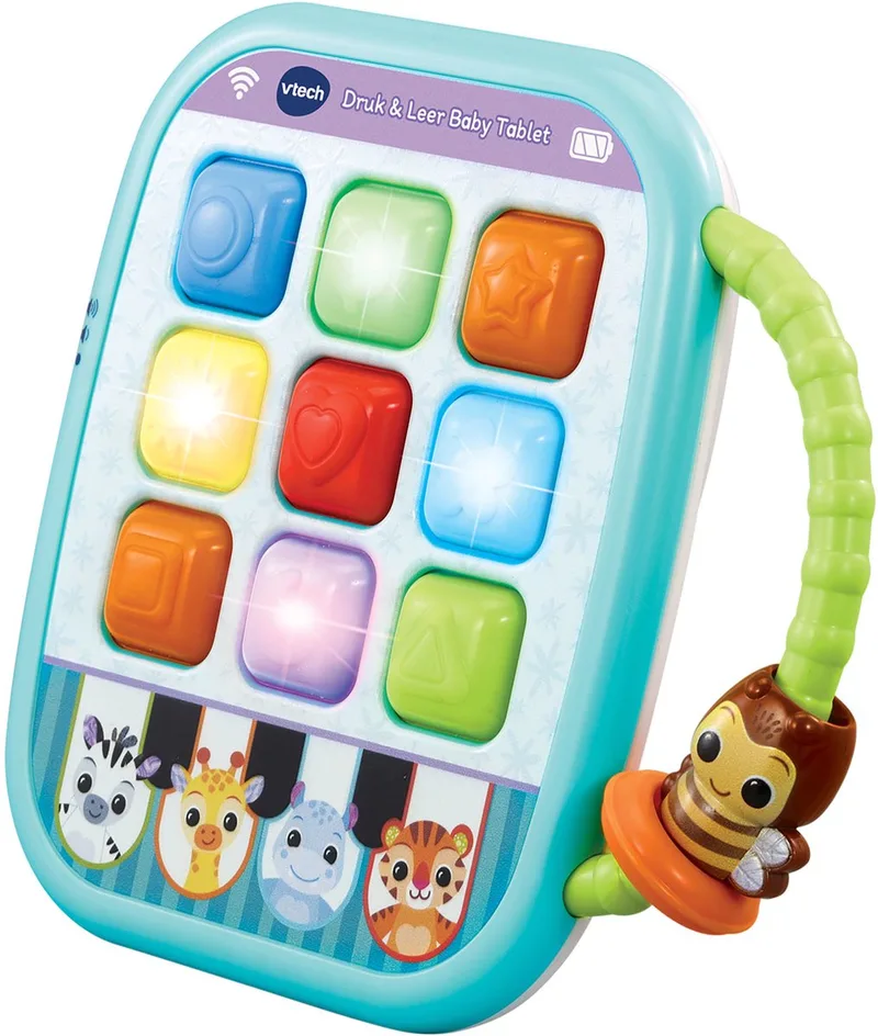 Baby Dierenvriendjes Druk & Leer Tablet - Educatief Speelgoed - Leercomputer by VTech in Multicolour – product photo