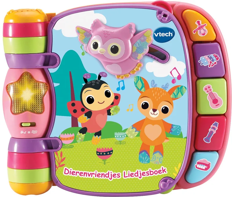 Baby Dierenvriendjes Liedjesboek - Interactief Speelgoed - Babyboekje - Kinderboeken - Cadeau - 3 tot 36 Maanden van VTech in Roze – productfoto