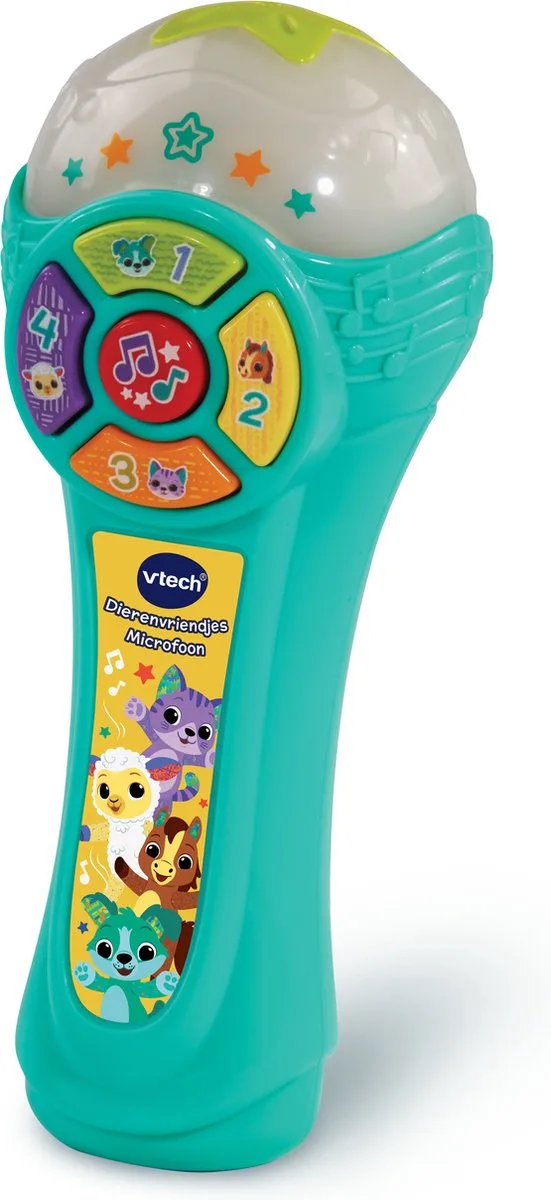 Baby Dierenvriendjes Microfoon - Interactieve Microfoon - Educatief Baby Speelgoed - Licht & Geluidseffecten - Vanaf 1 Jaar by VTech in Multicolour – product photo