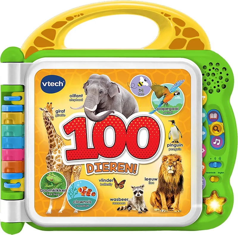 Baby Mijn Eerste 100 Woordjes Dieren - Educatief Babyspeelgoed - Lezen en Geluiden - Van 1.5 från VTech i Flerfärgad – produktbild