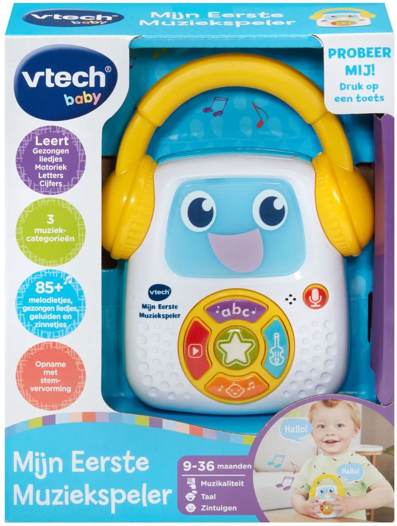 Baby Mijn Eerste Muziekspeler - Incl. 23 Melodietjes & 9 Gezonden Liedjes - Vanaf 9 Maanden van VTech in Meerkleurig – productfoto