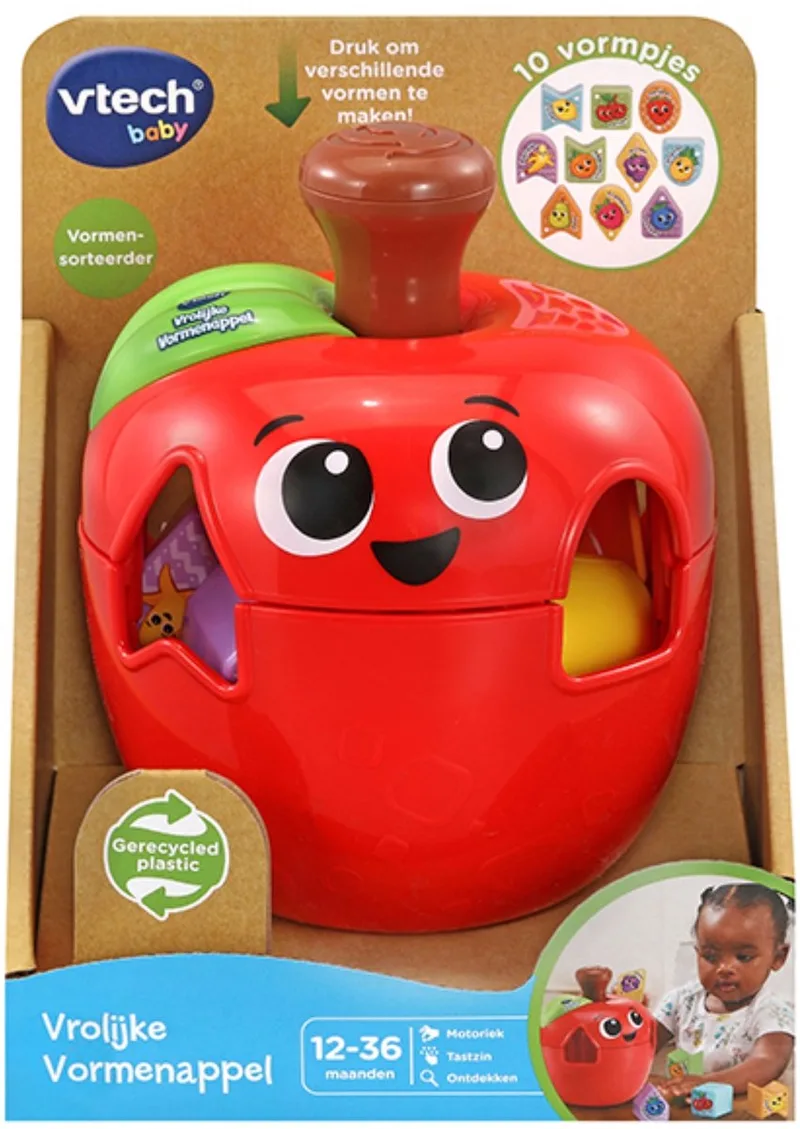 Baby Vrolijke Vormenappel - Educatief Speelgoed - Fruit en Vormen - Cadeau - Van 1 tot 3 Jaar van VTech in Meerkleurig – productfoto