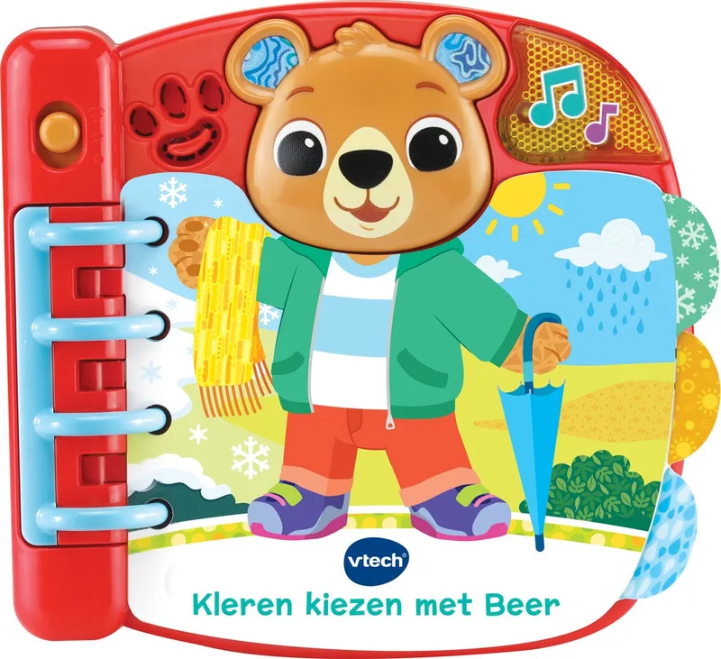 Babyboek Kleren Kiezen Met Beer - Interactief met Geluid by VTech in Red – product photo
