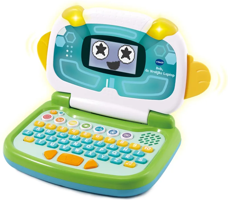 Bob de Vrolijke Laptop - Speelgoed Computer - Maak Kennis met Letters, Cijfers en Tellen - Cadeau - 3 tot 6 Jaar by VTech in Blue – product photo
