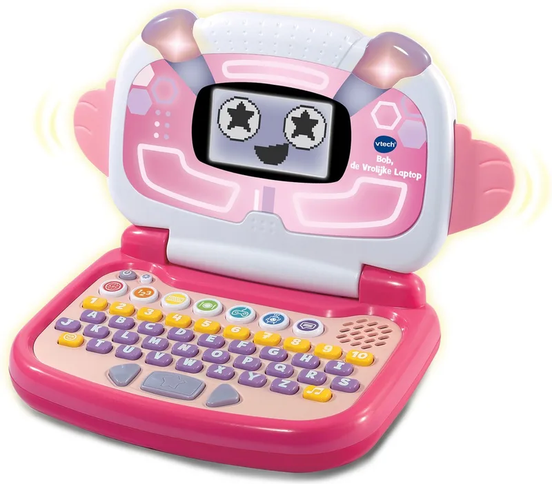 Bob, de Vrolijke Laptop - Speelgoed Computer - Maak Kennis met Letters, Cijfers en Tellen - 3 tot 7 Jaar von VTech in Rosa – Produktfoto