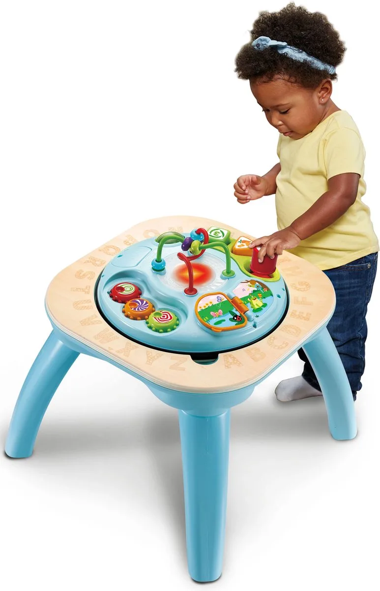 Draai & Leer Speeltafel - Montessori Speelgoed - Educatief & Interactief - Activiteiten Tafel - Kindertafel met Cijfers, Letters & Meer - Vanaf 9 Maanden by VTech in Multicolour – product photo