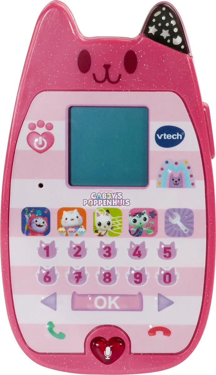 Gabby Smartphone - 4 Kat-Tastische Spelletjes - Bekijk Vrolijke Animaties - Maak Kennis met Muziek, Tellen & Vormen - Educatief - Vanaf 3 Jaar von VTech in Mehrfarbig – Produktfoto