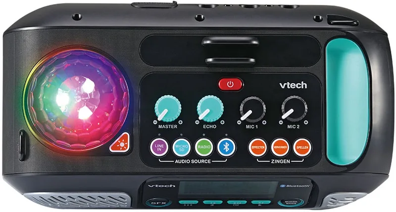KidiMusic Super Sound Karaoke - Muziek Speelgoed - Karaoke Set Kinderen - Maak Kennis met Zangtalent - vanaf 14 Jaar von VTech in Schwarz – Produktfoto