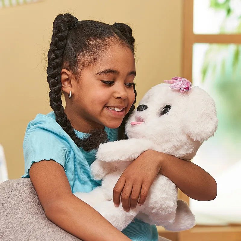 Kiditronics Kuscheltier Schlecki, das Kuschel-Hündchen fra VTech i Hvid – produktbillede 2 af 3