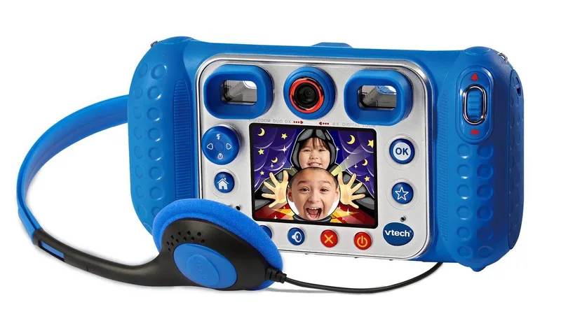 KidiZoom Duo DX Camera - 10-in-1 Interactieve Speelgoedcamera - Kindercamera - Van 4 tot 10 Jaar by VTech in Blue – product photo