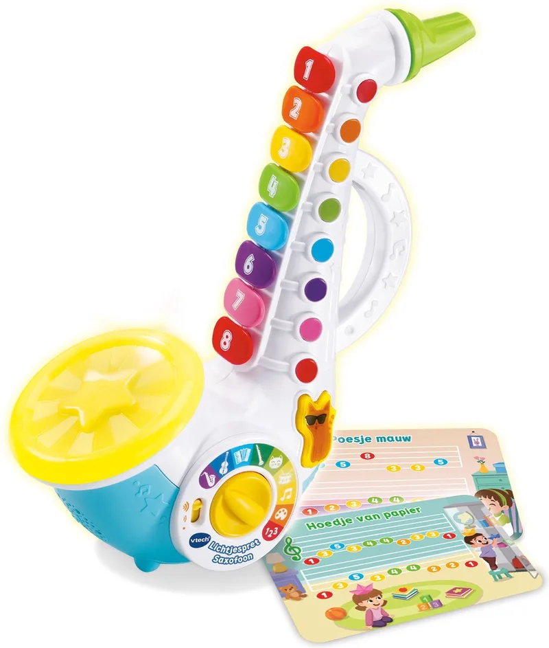 Lichtjespret Saxofoon - Interactief Speelgoed - Inclusief 9 Speelstanden - Speelgoed vanaf 2 jaar från VTech i Flerfärgad – produktbild