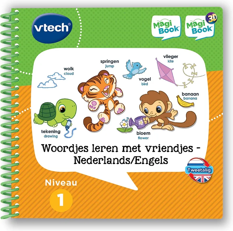 MagiBook Activiteitenboek - Woordjes Leren met Vriendjes - Niveau 1 - NL/EN - 2 tot 5 Jaar de VTech en Niveau 1 – Woordjes leren met vriendjes – photo du produit