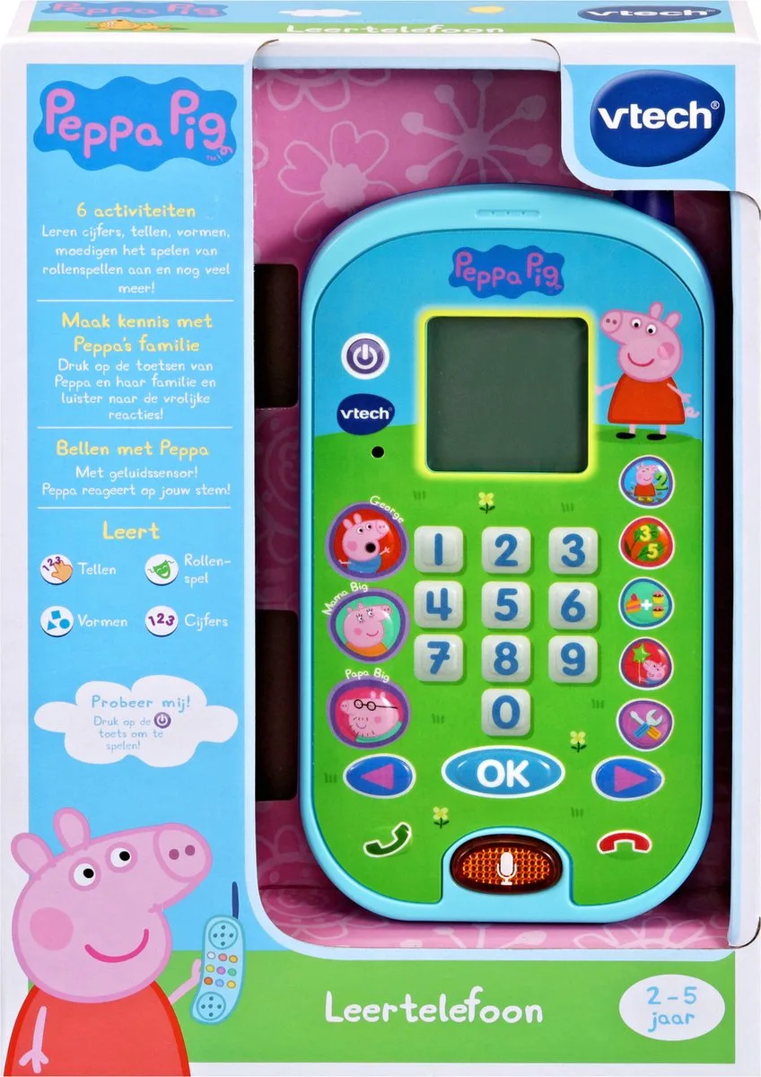 Peppa Pig Leertelefoon - Educatief Babyspeelgoed - 2 tot 5 Jaar de VTech en Multicolore – photo du produit