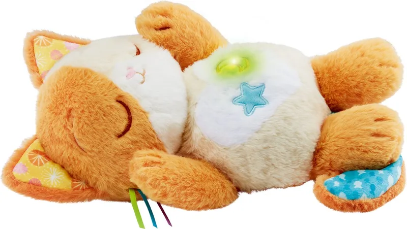 Slaap Zacht Knuffelkat - Knuffel - Inclusief Slaapgeluidjes, Melodietjes & Ademhalingsbewegingen by VTech in Multicolour – product photo