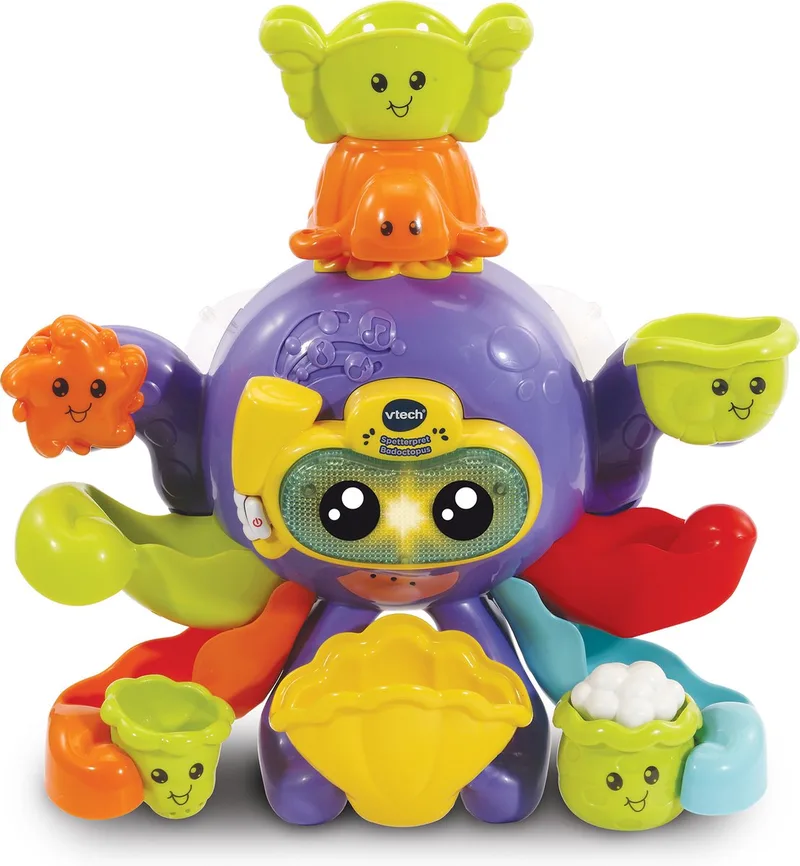 Spetterpret Badoctopus - Badspeeltjes - Badspeelgoed Baby - Rustgevende Melodietjes & Liedjes - Cadeau - Speelgoed 1 tot 5 Jaar by VTech in Multicolour – product photo