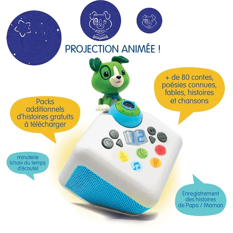 StoriKid Storyteller - Lecteur d'histoires et de chansons interactif avec projection lumineuse - 3-8 ans - Vert von VTech – Produktfoto