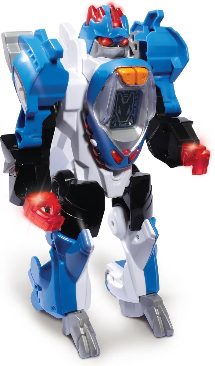 Switch & Go Dinos - Roan Raptor Robot - Kinder Speelgoed Dinosaurus - Interactief Robot Speelfiguur - Vanaf 4 Jaar en ouder by VTech in Blue, Grey – product photo