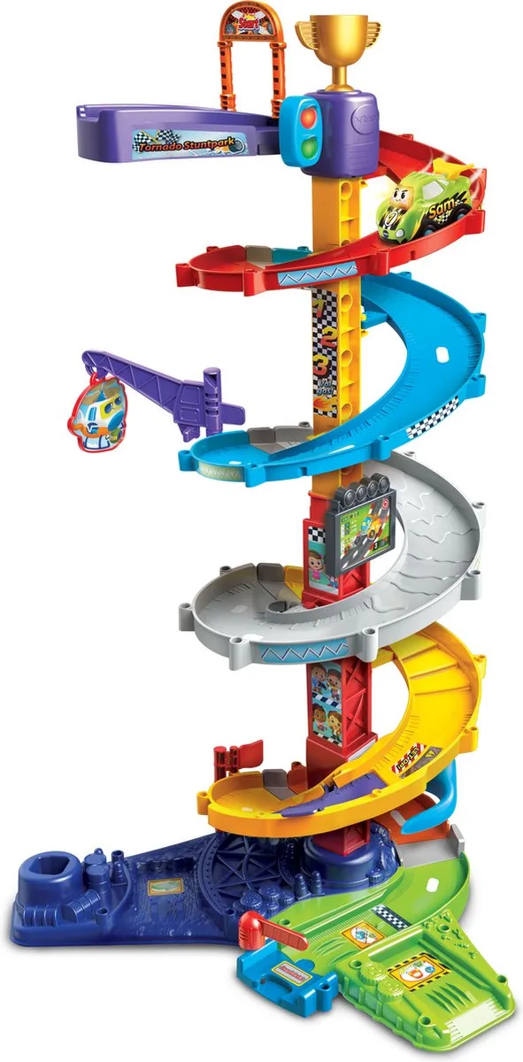 Toet Toet Auto's Tornado Stuntpark - Race Toren Autobaan - 1 tot 5 Jaar de VTech en Multicolore – photo du produit