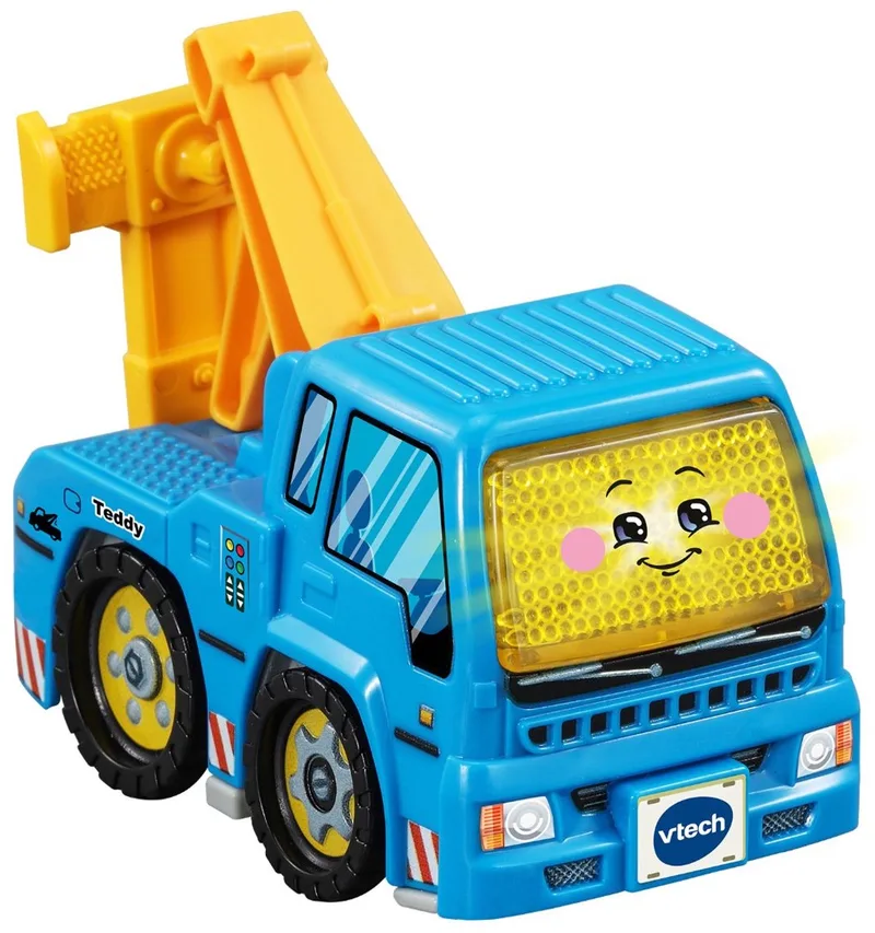 Toet Toet Auto Teddy Takelwagen van VTech in Blauw – productfoto