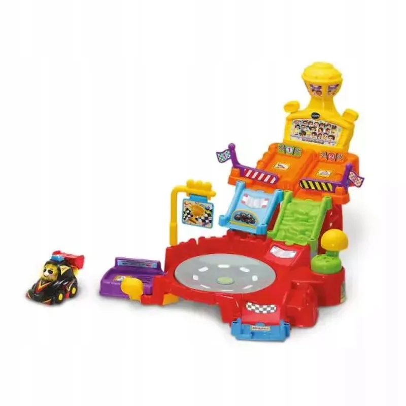 Tut Tut Autka Racebaan: Dubbele Lanceerder & Ramps fra VTech i Blå – produktbillede