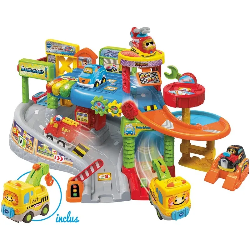 Tut Tut Bolides Mon Premier Garage Interactif - Coffret de Jeu avec Lumières, Sons & Véhicules Intelligents - Âge 1-5 Ans de VTech – photo du produit