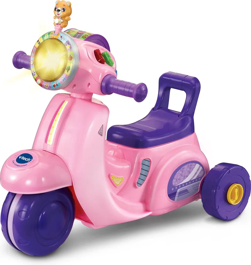 VTech 2 in 1 Loopscooter - Educatief Speelgoed - Ombouwen tot Driewieler - Speelgoed vanaf 1 Jaar - Roze fra VTech i Flerfarvet – produktbillede