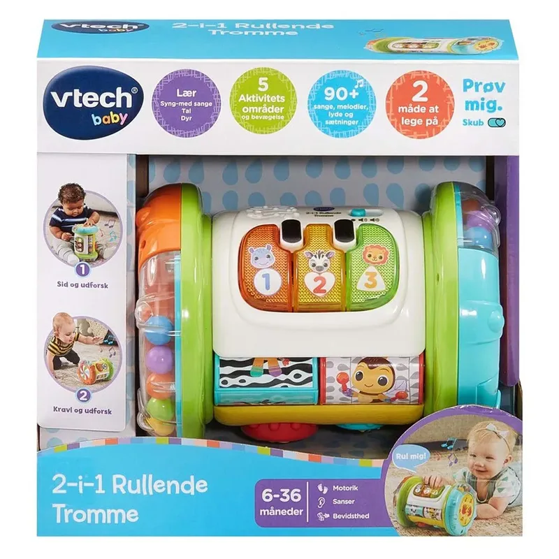 Vtech 2-in-1 Rolling Explorer Drum Spielzeug (950-562632) von VTech – Produktfoto 3 von 3