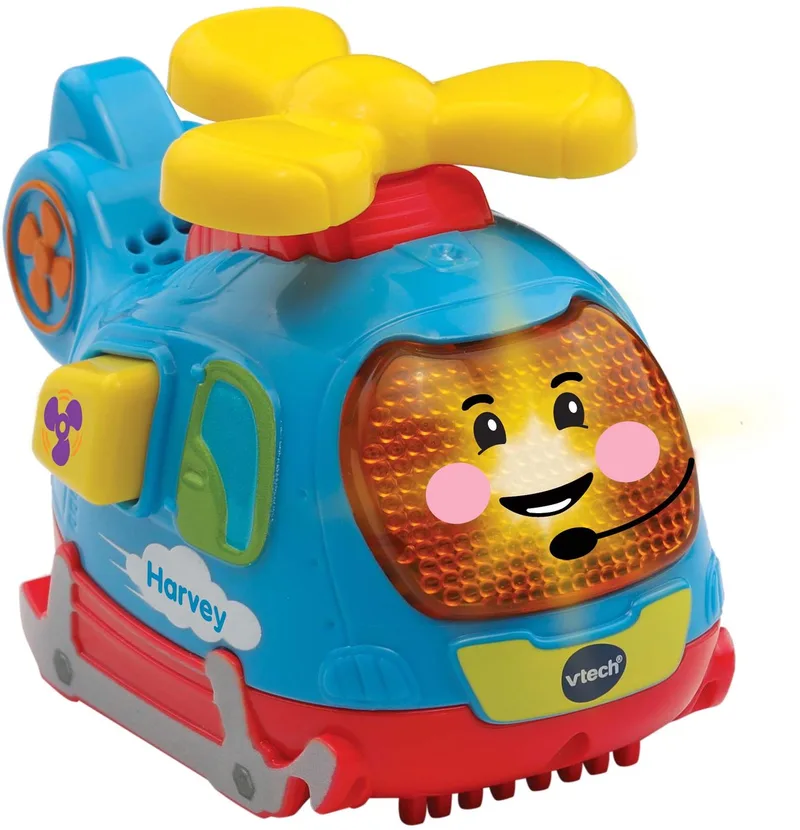 VTechToet Toet Auto's Harvey - Educatief Babyspeelgoed - 1 tot 5 Jaar de VTech en Helikopter – photo du produit