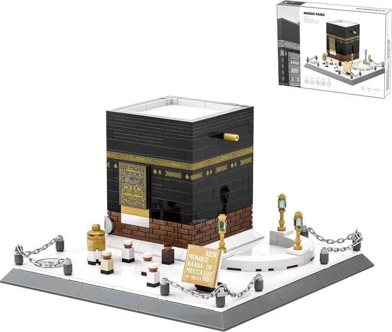 4226 - Kaaba of Mecca - Saudi Arabië - Bouwset - 446 onderdelen - Past op andere bekende merken von Wange in Zwart – Produktfoto