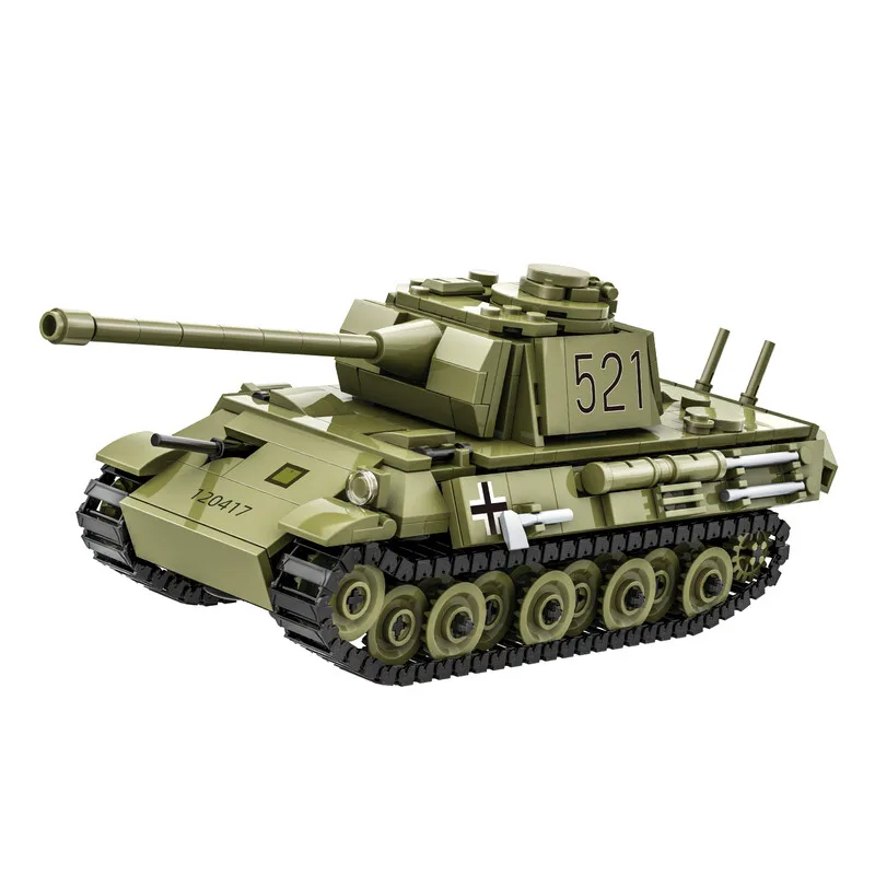 Black Panther Tank 638-delige bouwstenenset voor hobbymatige bouwers van Wange – productfoto