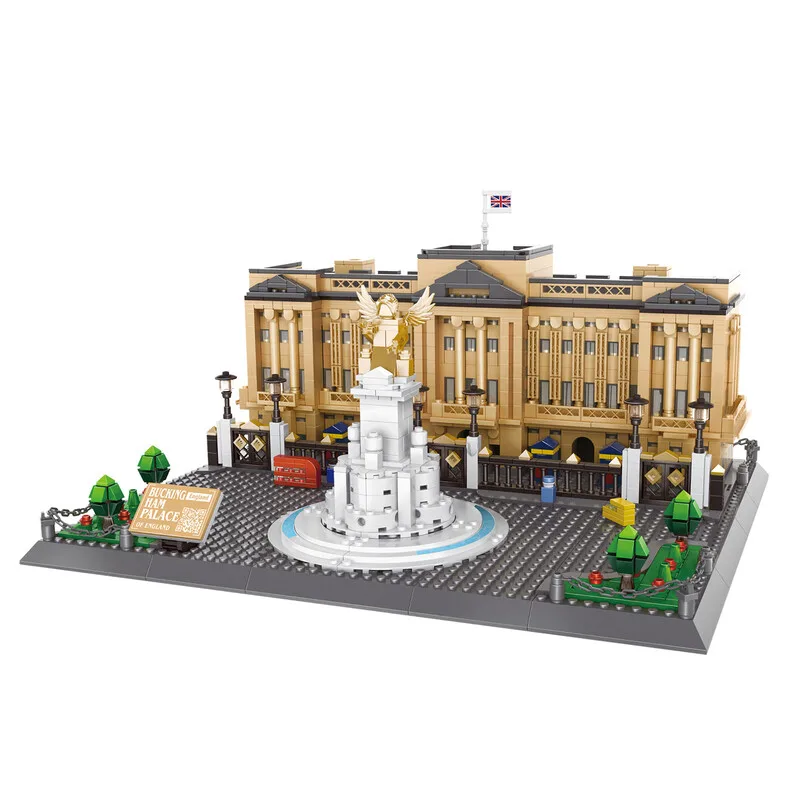 Buckingham Palace-London, England 1695 Teile Bausteine Set für Hobbybauer van Wange – productfoto