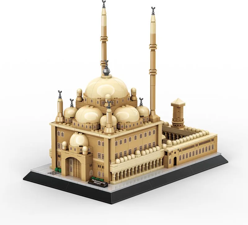 Historisch Monument Bouwblokken – Mohammed Ali Moskee Caïro – 620-delig Architectuur Model by Wange in Beige – product photo